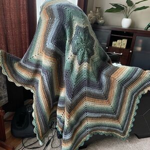 Handmade Star Crochet Afghan